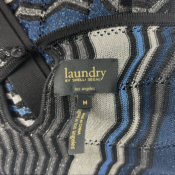 EUC Laundry Metallic Knit Dress Med - Picture 12 of 14